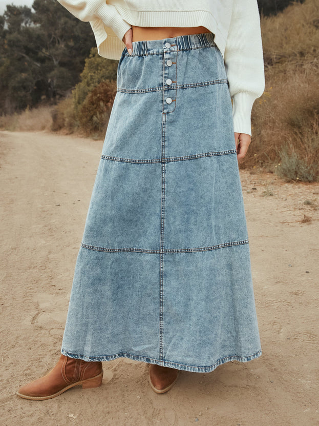 Summer Fashion Daily BOHO A-Line Layered Patchwork Skirt for Women