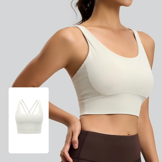 Striped Shock-Absorbing Fitness Yoga Underwear for Women