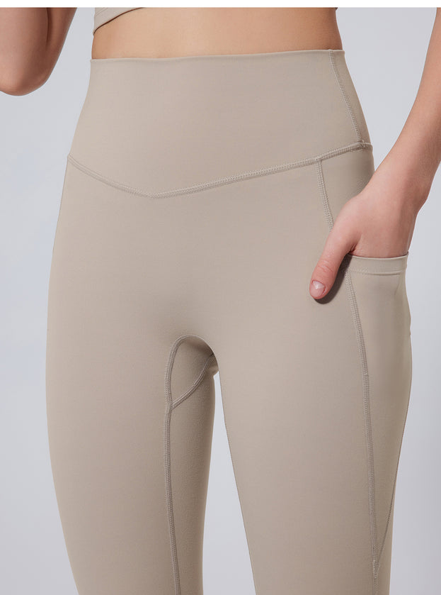 Women's High-Waisted Tight-Fit Sports Yoga Pants With Pockets