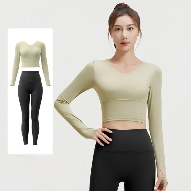 Fall Slimming Nude-Fitting Athletic Yoga Set