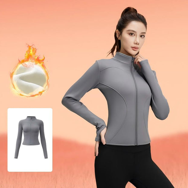 Women's Running and Cycling Sport Yoga Coat with Insulation