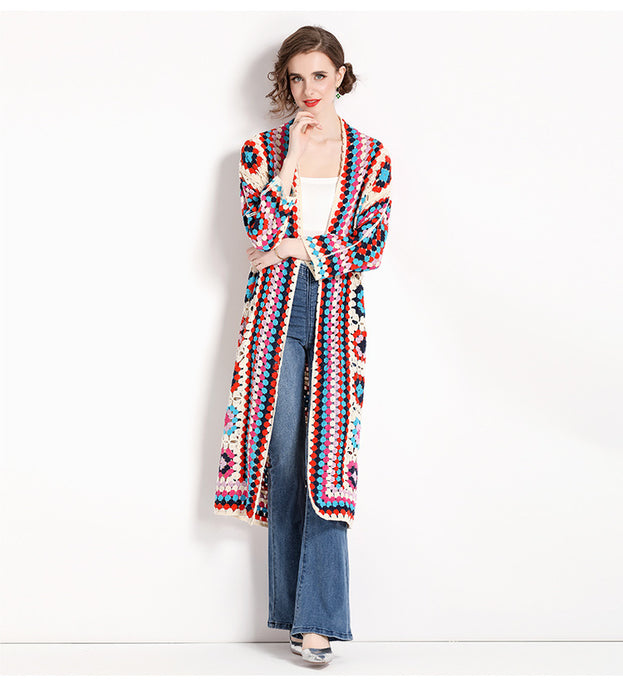 Travel Holiday Knitted Shawl Cardigan