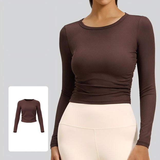 Autumn New Slim-fit Tight Waist Yoga Suit Long Sleeves