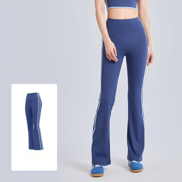 Linear Outdoor Sports Slim High Elastic Yoga Pants