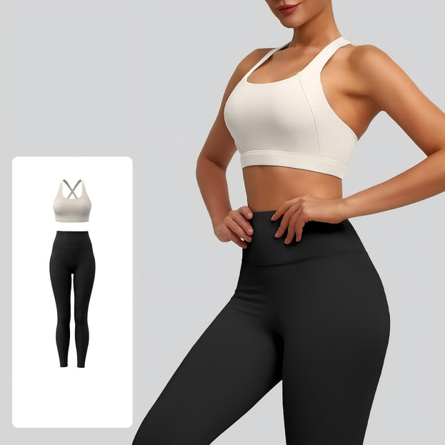 Solid Color Naked Tight Yoga Suit for Women