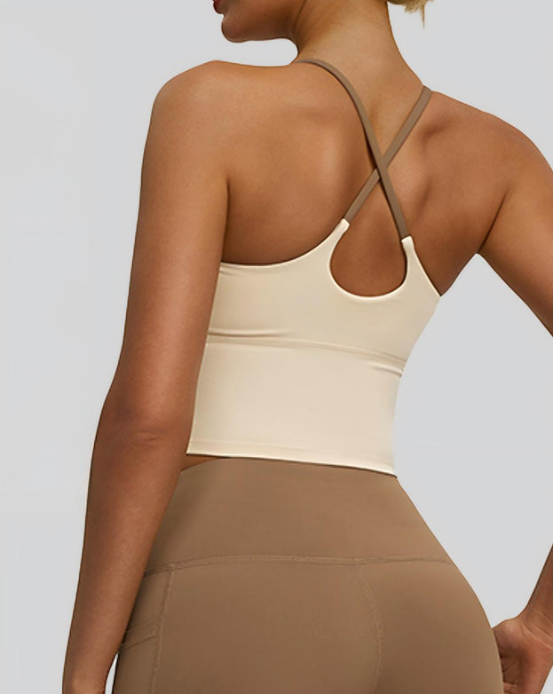 Beautiful Back Cross Strap Naked Sports Vest