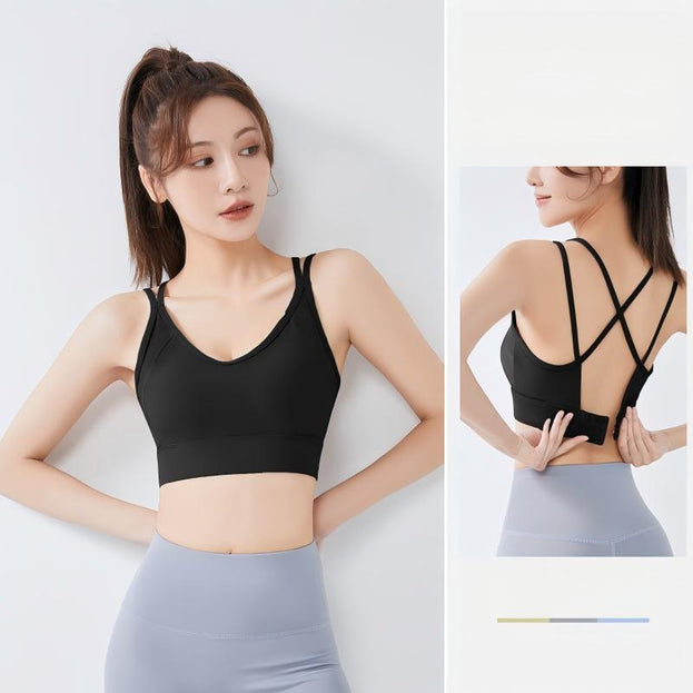 V-Neck Cross-Shoulders Yoga Underwear