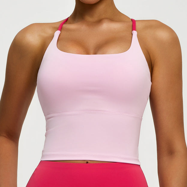 Beautiful Back Cross Strap Naked Sports Vest