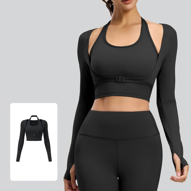 Halter Neck Bralette-Inspired Two-Piece Sports Top