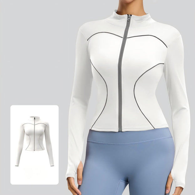 Outdoor Running Collar Windproof Yoga Reflective Sports Jacket