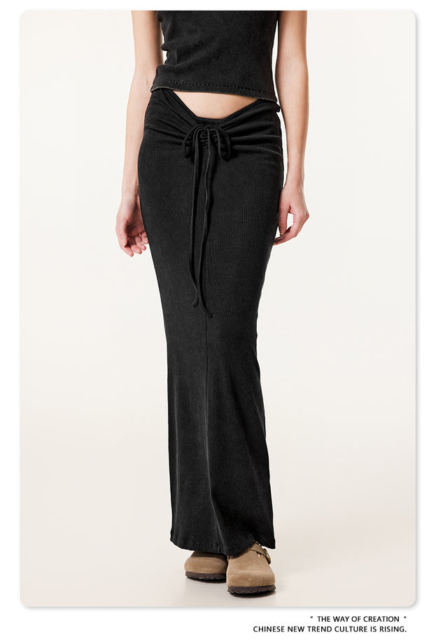 Summer fashionable and sexy slim-fitting pleated skirt