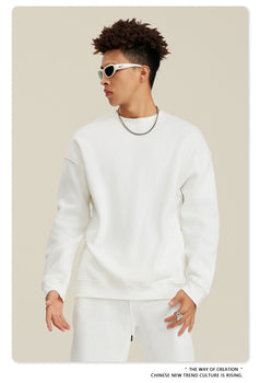 American-style Trendy Round-neck Long-sleeved Warm Sweatshirt