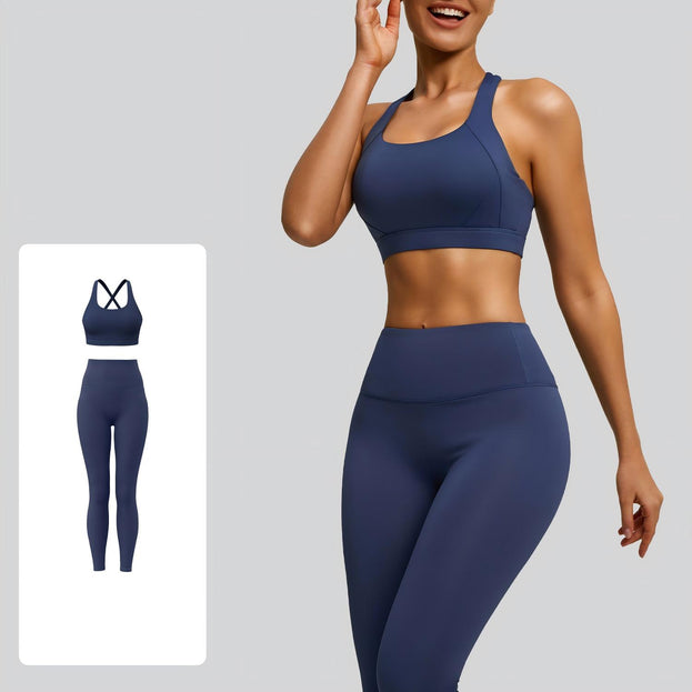 Solid Color Naked Tight Yoga Suit for Women
