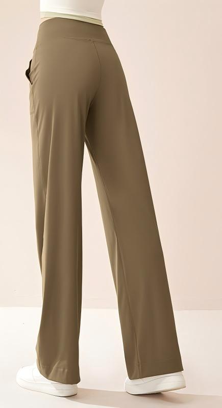 Women's Loose Drawstring High Waist Straight Pants