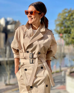 Spring Fashion Simple and Versatile Short Jacket with a Belt for women