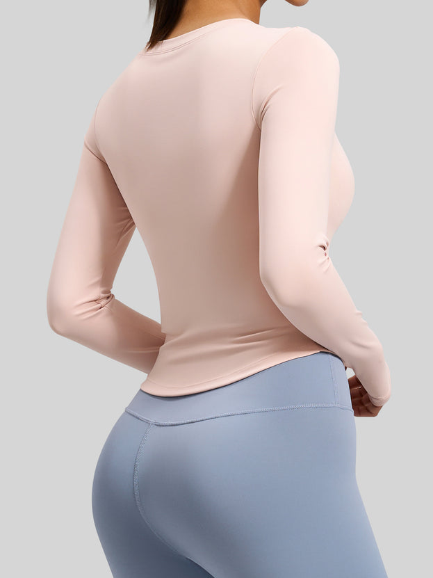 New Style Sporty Yoga Sheer Long-Sleeved Top