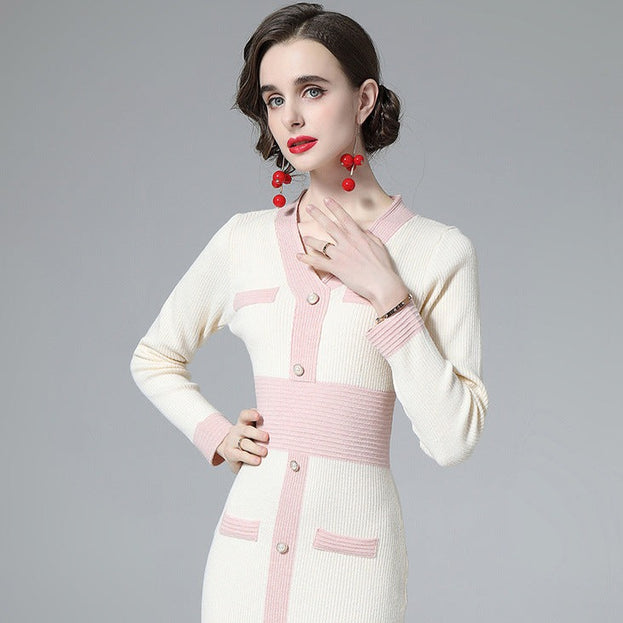 Lower Waist to Show Thin Contrast Color Bottom Gentle Wind Inside Skirt