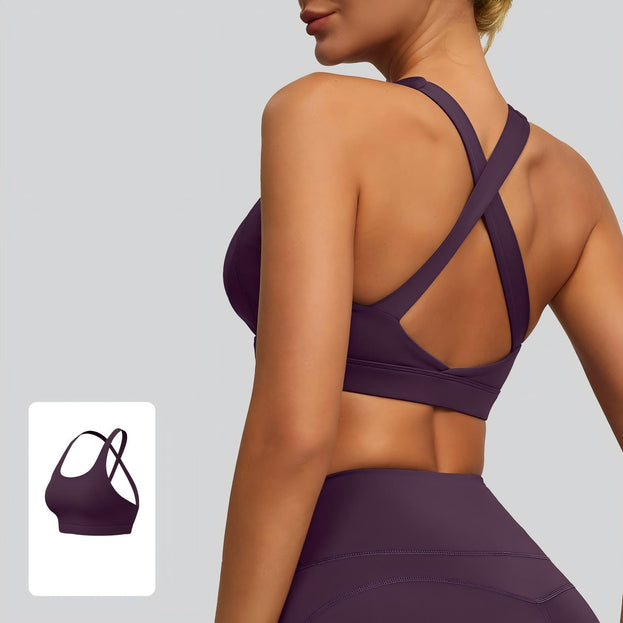 Cross-Detachable High-Elasticity Sports Bra
