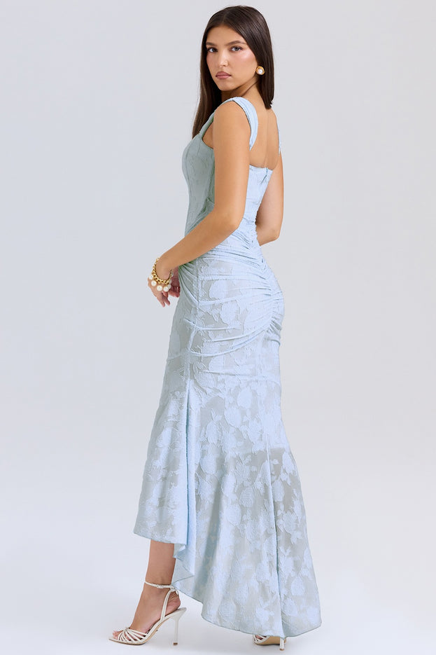 Summer Fashionable Square-Neck Sexy Slim-Fitting Asymmetrical Slip Dress for Women