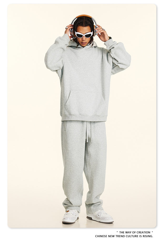 Dopamine Solid-color Fashionable Casual Commuting Youth Hooded Men's Sweatshirt