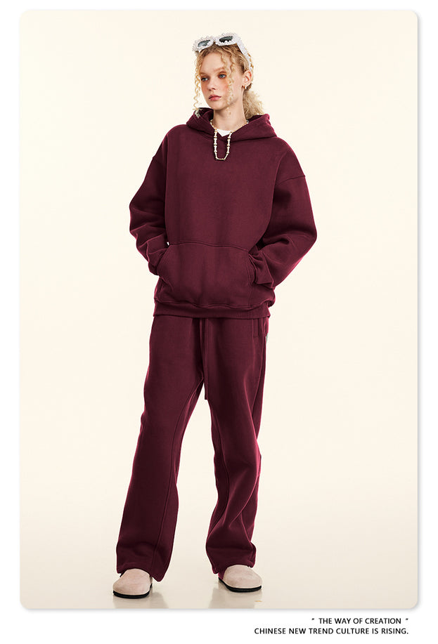 Dopamine Solid-color Fashionable Casual Commuting Youth Hooded Men's Sweatshirt