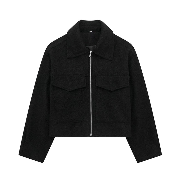 Spring and Autumn Fashionable and Casual Versatile Short Tweed Jacket for Women