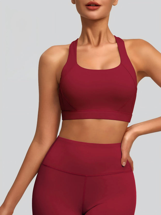 Cross-Detachable High-Elasticity Sports Bra