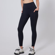 Women's High-Waisted Tight-Fit Sports Yoga Pants With Pockets