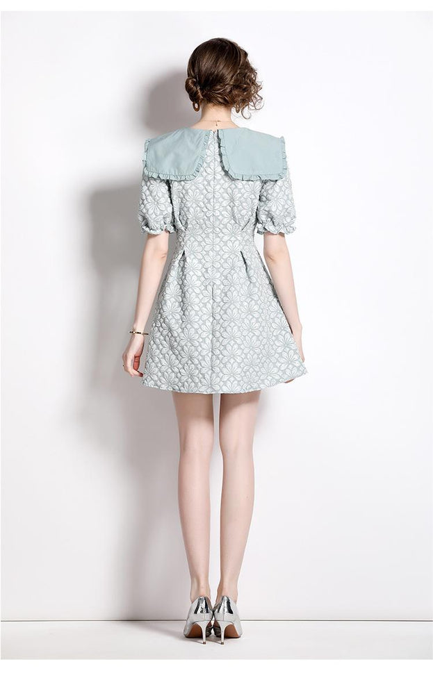 Bow Front Neck Sweet Temperament Short Style Dress