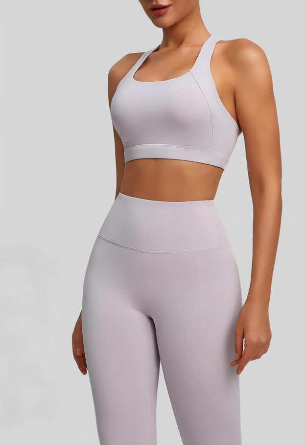 Solid Color Naked Tight Yoga Suit for Women