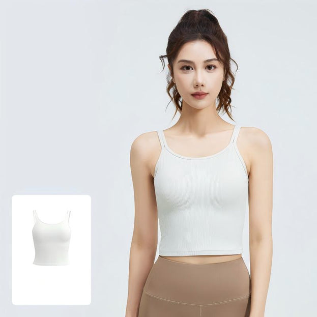 U-Shaped Yoga Striped Underwear with Built-in Padding