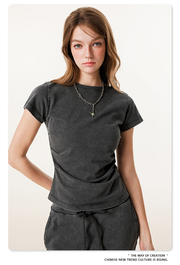 Summer Fashion Heavy Industry Patchwork American-style Top
