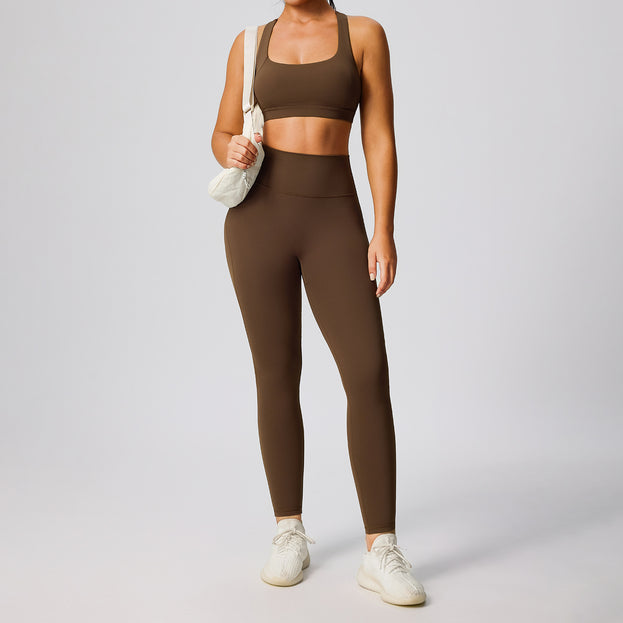 High-Waisted Tight Quick-Drying Sports Yoga Set For Women
