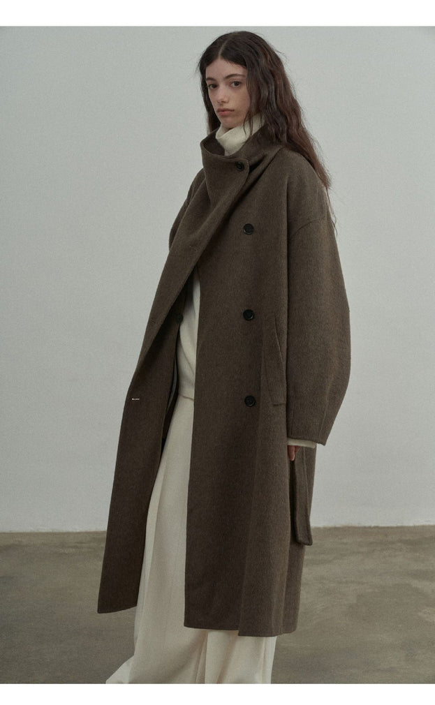 Fashionable, Trendy, Warm, Handmade Alpaca Wool Loose Women Coat