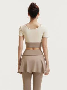 High-Waisted Running Yoga Two-Piece Color-Matched Set