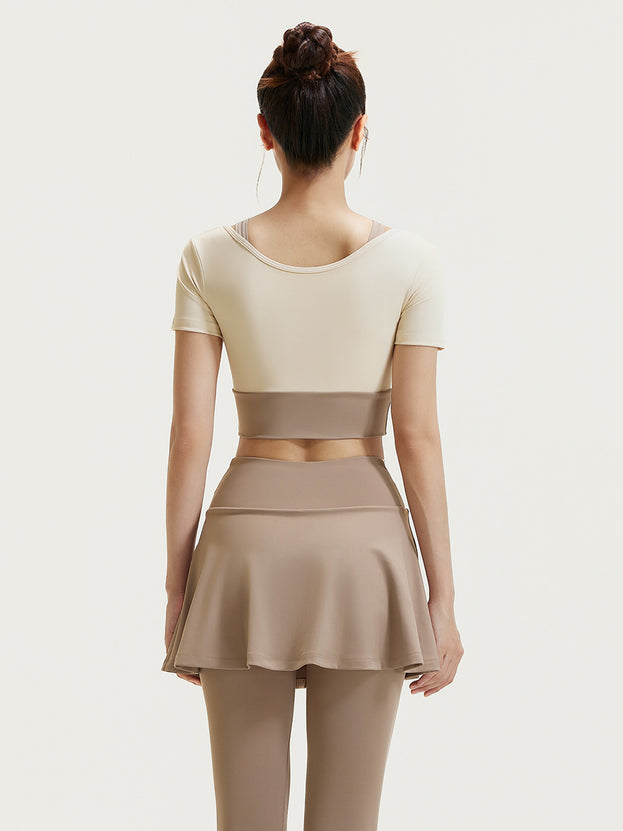 High-Waisted Running Yoga Two-Piece Color-Matched Set