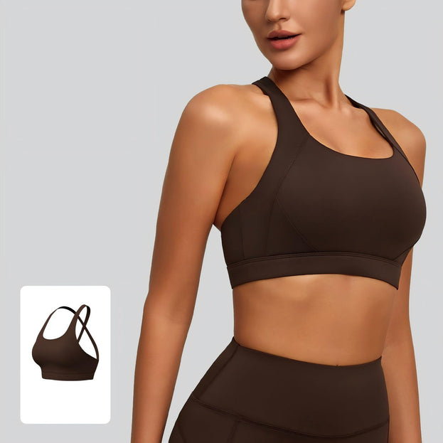 Cross-Detachable High-Elasticity Sports Bra
