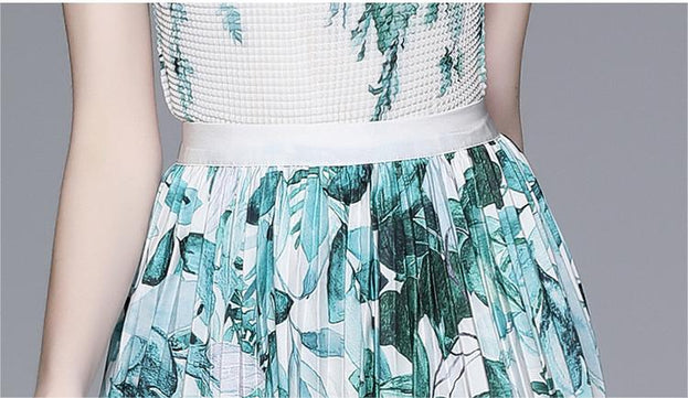 Senior Design Sense Floral Top Skirt Two-Piece Set