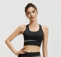 Colorblock Naked I-Back Yoga Top for Women