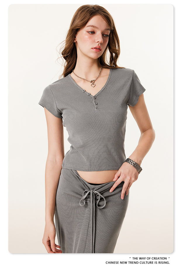 Summer Hot Girl Sexy Beautiful Casual Commuter top