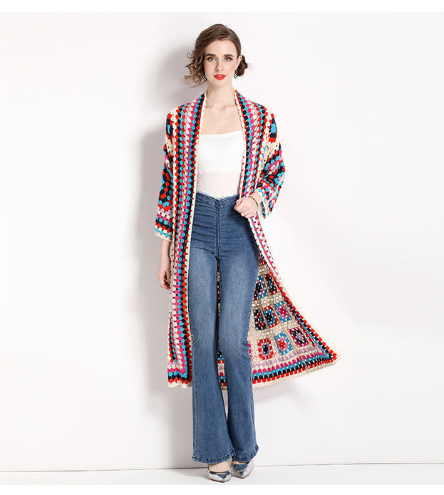 Travel Holiday Knitted Shawl Cardigan