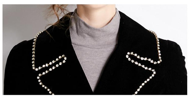 Autumn and Winter High-End Temperament Windbreaker Coat