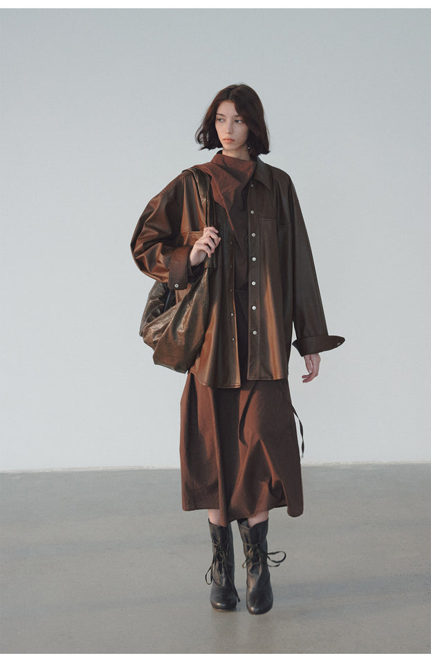 Fashionable And Casual Commuting  A Two-Piece Long Dress