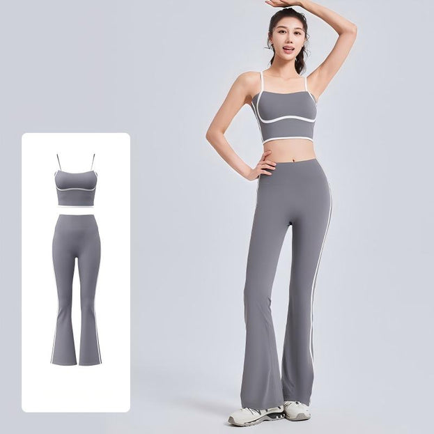 Women's Linear Outdoor Sports High Waist Slimming Suit