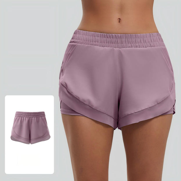 Women's Naked Yoga Mesh Shorts with Pocket