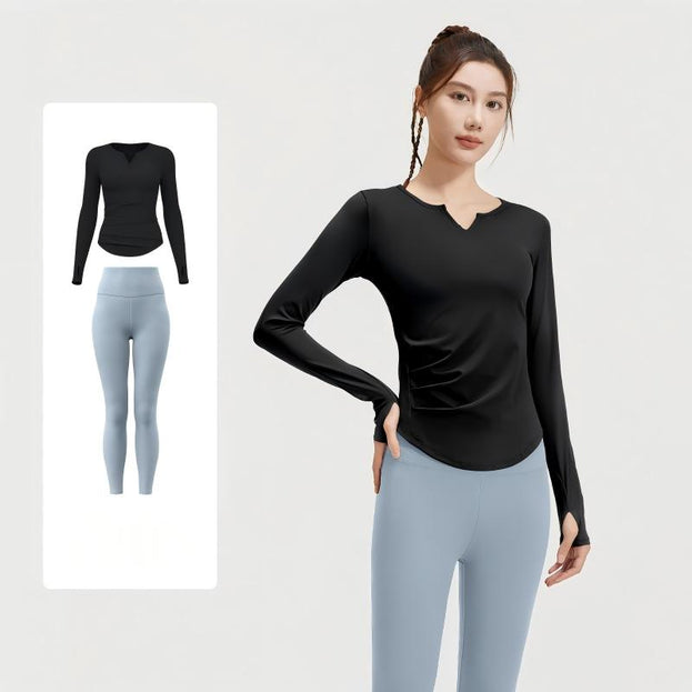V-neck Stretch High-Waist Sports Yoga Set