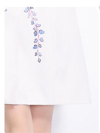 Fashion Printed Suit Collar Coat Temperament Waist Slimming Breasted Mid-Length Trench Coat
