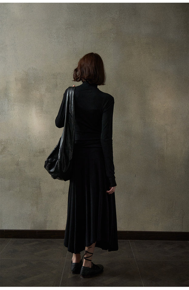Fashionable And Elegant, Commuting And Casual Feel, Semi-high Collar For Slimming Women Dress