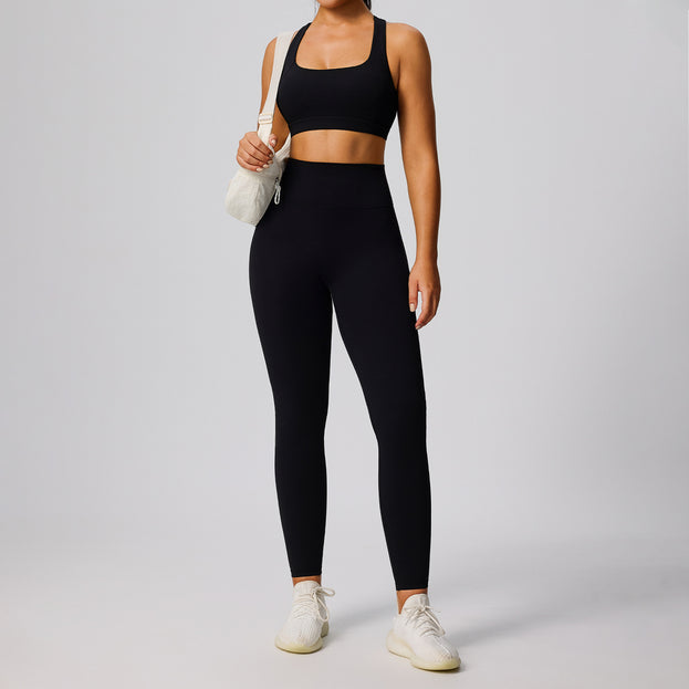 High-Waisted Tight Quick-Drying Sports Yoga Set For Women