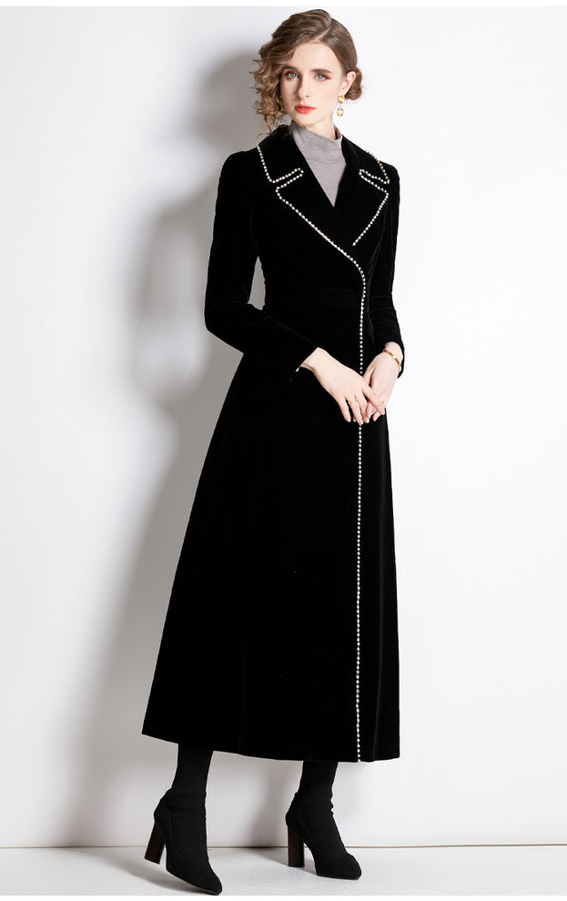 Autumn and Winter High-End Temperament Windbreaker Coat